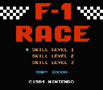 F-1 Race (Japan) (Beta) screen shot title